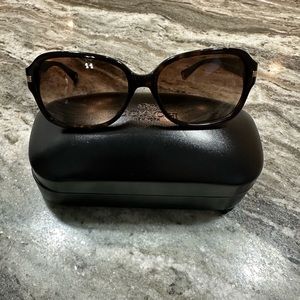 Coach dark tortoise/beige ocelot sunglasses